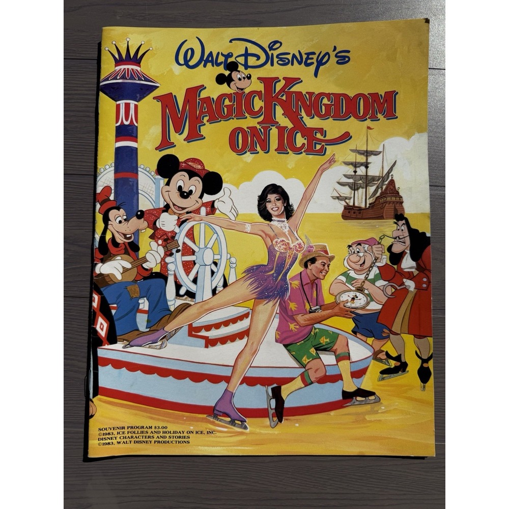 Walt Disney's Magic‎ Kingdom On Ice Souvenir Book Program Poster Vintage 1993